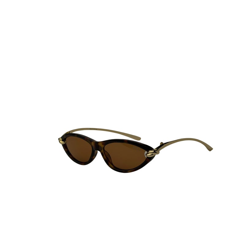 BOLD velocity Cateyes Sunglasses for Unisex - Brown gold - Image 2