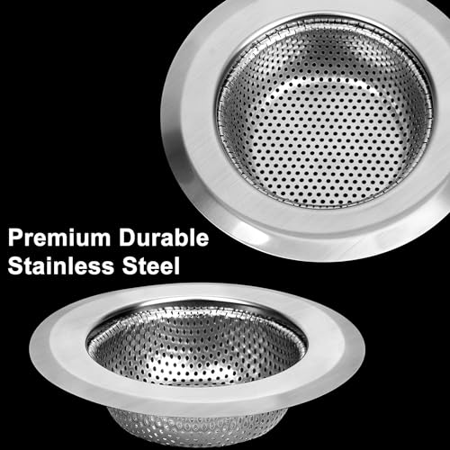 Hian Black Stainless Steel Sink Strainers – Square Perforated Drain Filters for Food Waste, Anti-Clog Kitchen Sink Protection (Pack of 2) - Image 5