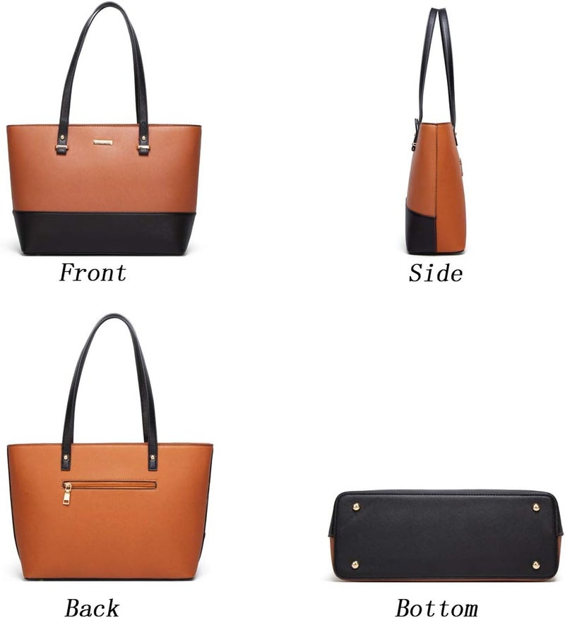 YTL Women Fashion Handbags Wallet Tote Bag Shoulder Bag Top Handle Satchel Purse Set 4pcs - Image 2
