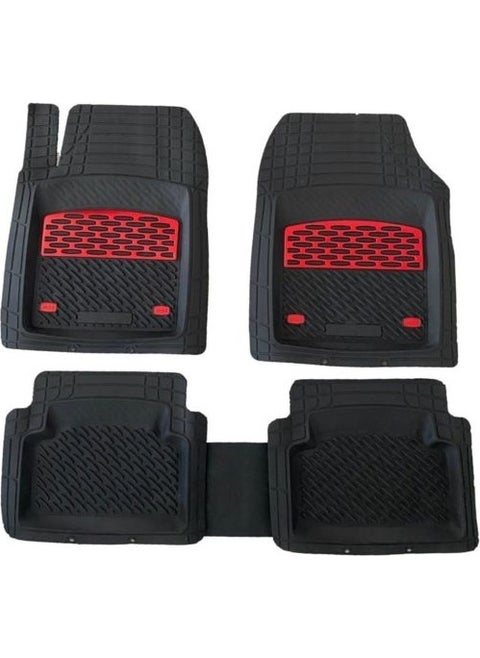 Suzuki Vitara 5 Door Compatible Universal Deep Pool Floor Mat Chrome Red