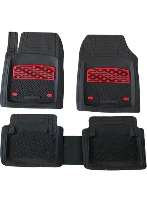 Suzuki Vitara 5 Door Compatible Universal Deep Pool Floor Mat Chrome Red