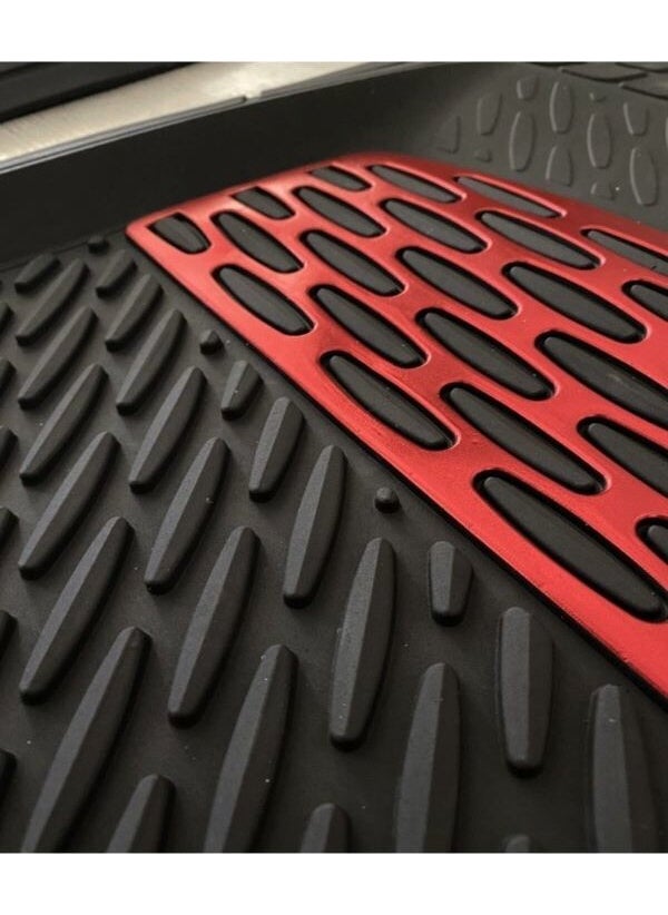 Suzuki Vitara 5 Door Compatible Universal Deep Pool Floor Mat Chrome Red