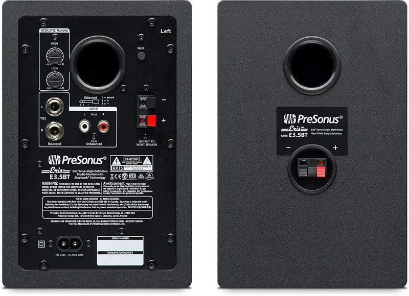 Presonus Eris E3.5 BT-8.9 cm Near Field Studio Monitors with Bluetooth, Black - Image 3
