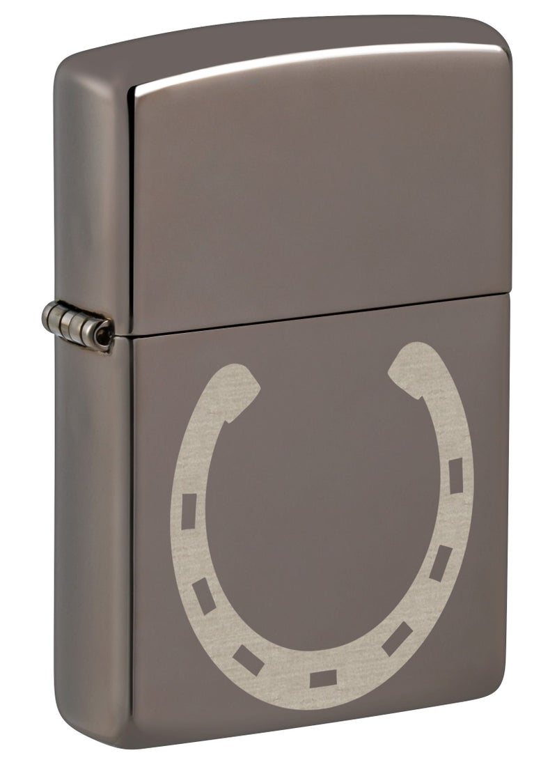 Zippo Mp402961 ولاعة مقاومة للرياح بتصميم حدوة حصان سوداء 150 - Image 1