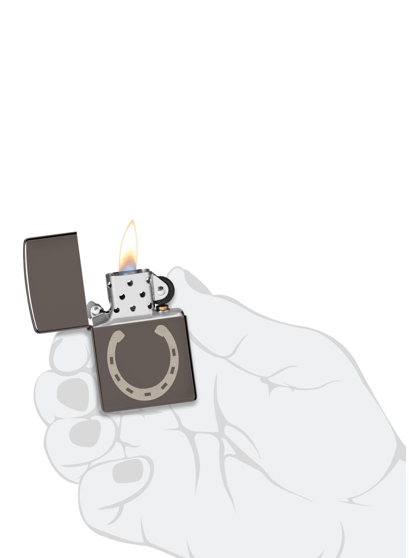 Zippo Mp402961 ولاعة مقاومة للرياح بتصميم حدوة حصان سوداء 150 - Image 5