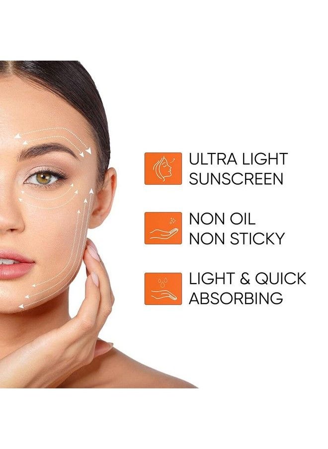 UrbanBotanics Advance Ultra Light Sunscreen Spf 50 Pa+++ Oil Free Non Comedogenic Water/Sweat Resistant Protect Against Uva/Uvb Rays Zero White Cast For Men & Women 50G  - Image 5