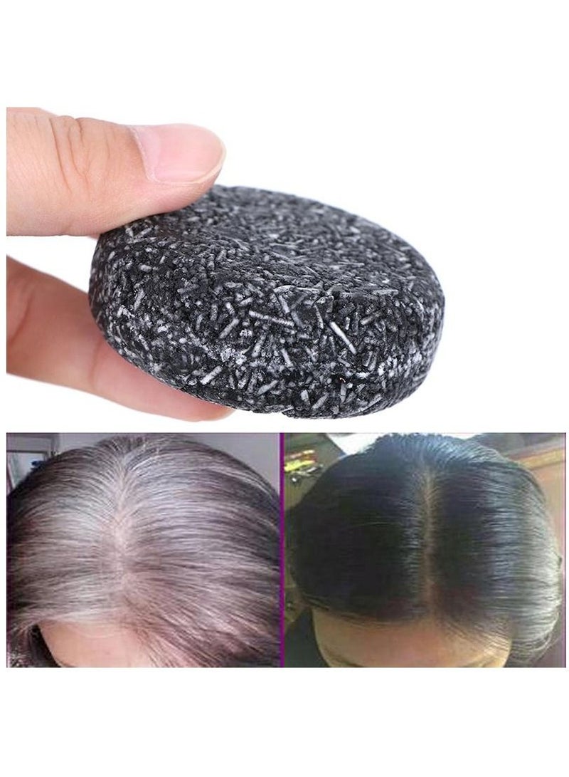 PURC صابون شامبو مصنوع يدويًا من فحم الخيزران العضوي لعلاج تساقط الشعر ونمو أفضل للشعر وتغذية الشعر، حل فعال لتخفيف الشعر وتكسره للجنسين 60 جم - Image 3