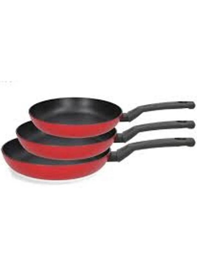 fagor Set 3 Frypan Elan3  Red Size 20+24+28cm 
