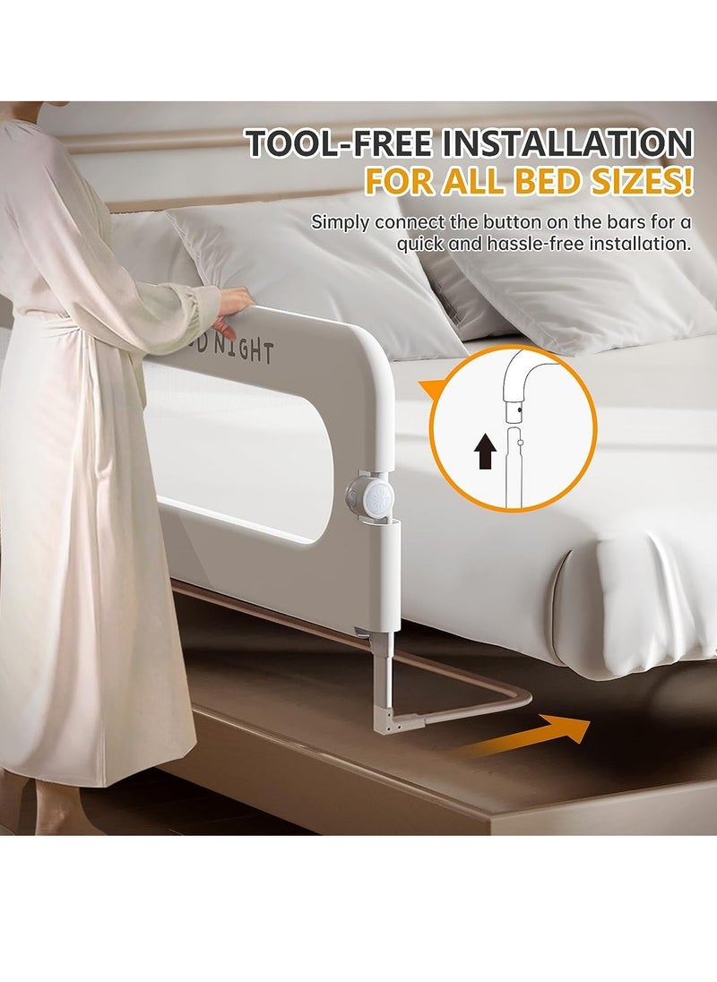 DMG TECH - Toddler Bed Rails for Toddler Folding Bed Portable Crib Rails Bumper for Toddlers (200cm) - Image 1