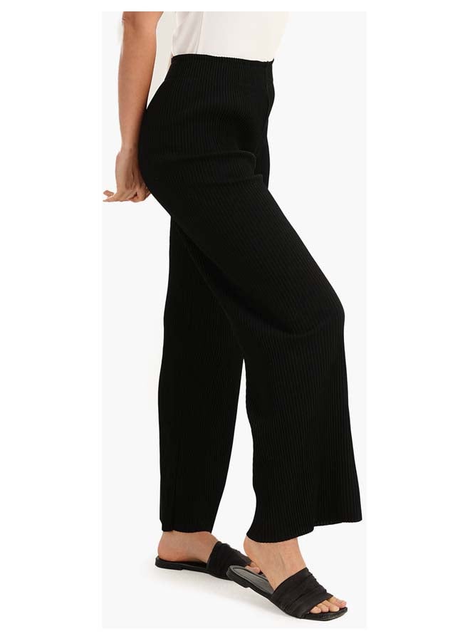 Carina Black Ribbed Pants - Image 2