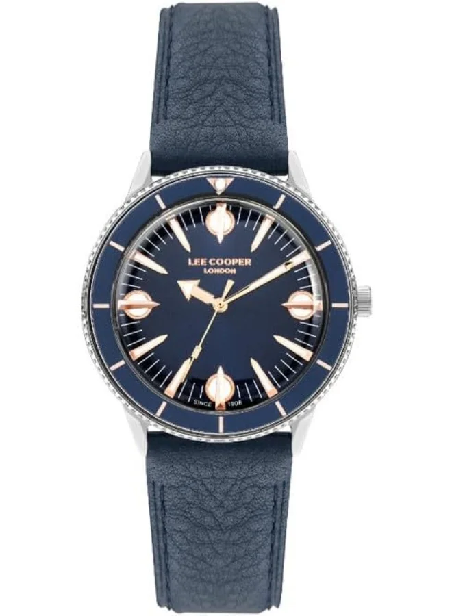 Lee Cooper Lee Cooper Women's Watch, Analog Display and Leather Strap - LC07932.499, Blue