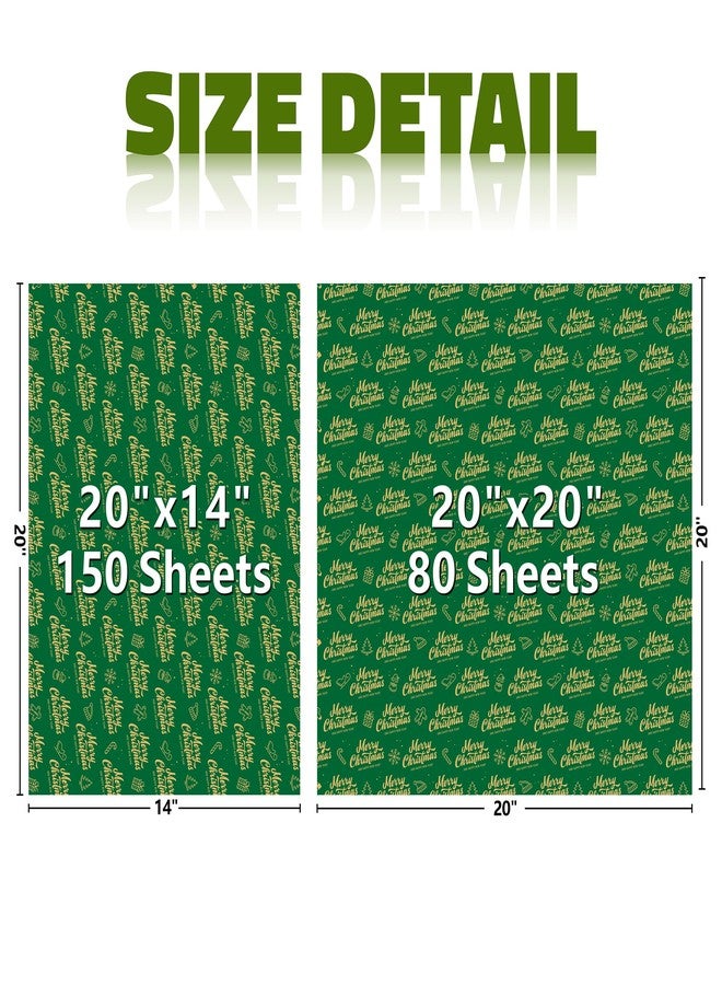Bobobag 20 x20 Christmas Tissue Paper 80 sheets for Gift Bags - Gold Tissue Paper for Xmas Presents & Winter Celebrations - Image 3