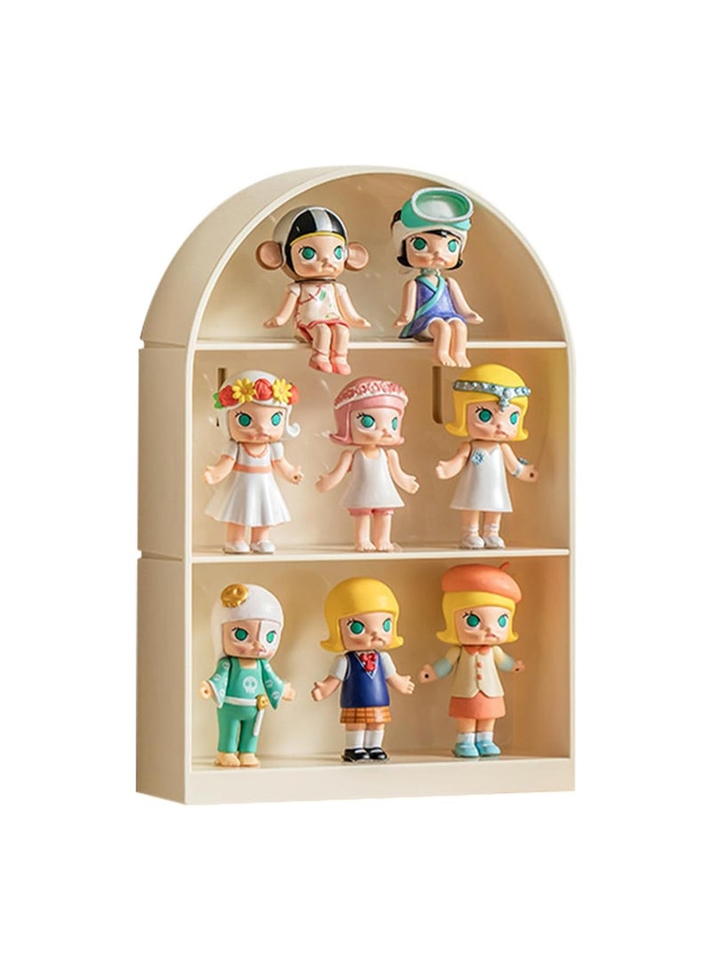 عام صندوق عرض للشخصيات قابل للتعليق على الحائط أو عرض على الطاولة، حامل بلاستيكي ثلاثي الطبقات للتنظيم لمجموعات Funko POP، صندوق تخزين للدمى لكسوليات ليغو وشخصيات Pop Mart الصغيرة. - Image 1