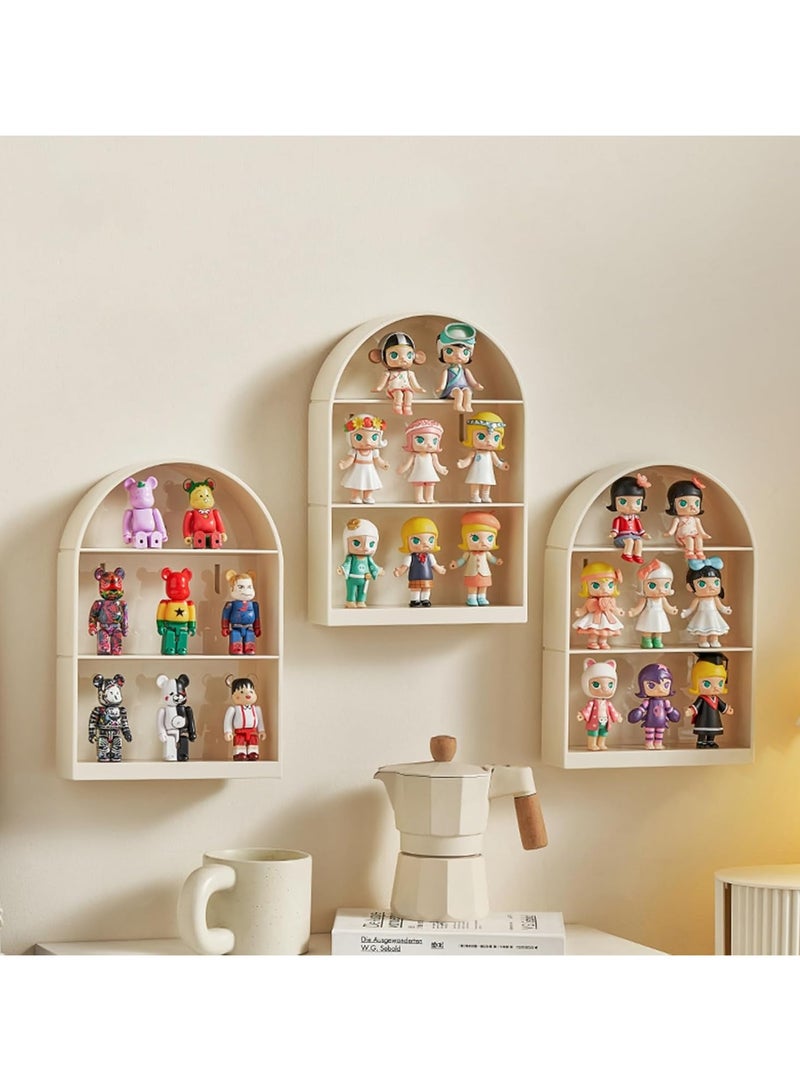 عام صندوق عرض للشخصيات قابل للتعليق على الحائط أو عرض على الطاولة، حامل بلاستيكي ثلاثي الطبقات للتنظيم لمجموعات Funko POP، صندوق تخزين للدمى لكسوليات ليغو وشخصيات Pop Mart الصغيرة. - Image 2