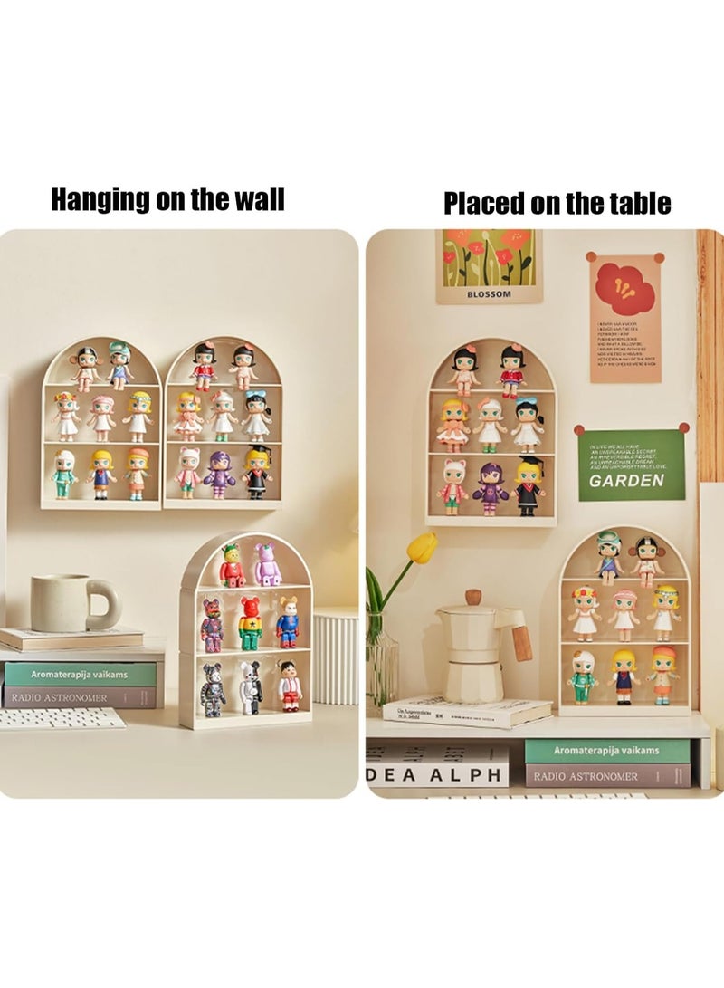 عام صندوق عرض للشخصيات قابل للتعليق على الحائط أو عرض على الطاولة، حامل بلاستيكي ثلاثي الطبقات للتنظيم لمجموعات Funko POP، صندوق تخزين للدمى لكسوليات ليغو وشخصيات Pop Mart الصغيرة. - Image 4