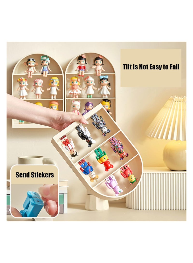 عام صندوق عرض للشخصيات قابل للتعليق على الحائط أو عرض على الطاولة، حامل بلاستيكي ثلاثي الطبقات للتنظيم لمجموعات Funko POP، صندوق تخزين للدمى لكسوليات ليغو وشخصيات Pop Mart الصغيرة. - Image 5