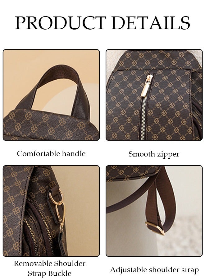 DUNISO 3 in 1 Women's Backpack Fashionable Travel Backpack For Women Large Capacity School Backpack Crossbody Shoulder Bag with Detachable Shoulder Strap For College Girls Students - Image 4