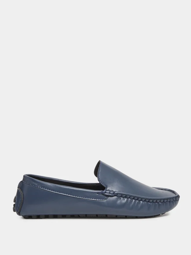 Styli Men Faux Leather Look Square Toe Loafers