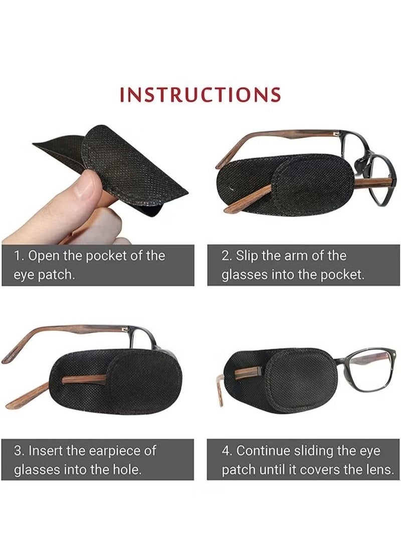 Adult Children's Eye Mask Eyeglass Eye Mask for Left or Right Eye Amblyopia Strabismus 6 Pieces - Image 4