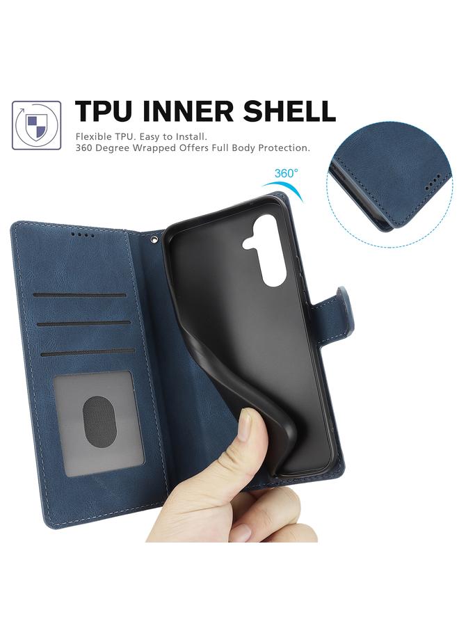 اس-توب جراب لهاتف Samsung Galaxy S24 FE 5G جراب هاتف من الجلد بملمس جلد العجل الخيالي - Image 4