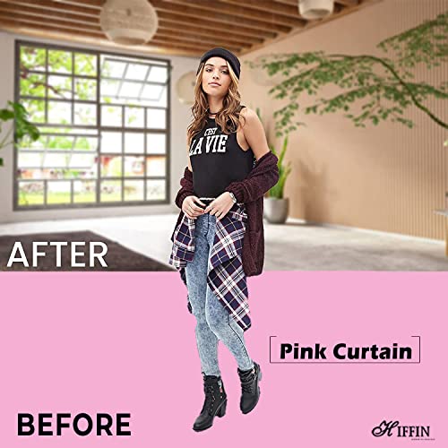 HIFFIN 8X12FT Pink Backdrop Photography Background Photo Backdrop for Photoshoot Photography Video Recording Background Screen Picture Curtain - Image 2