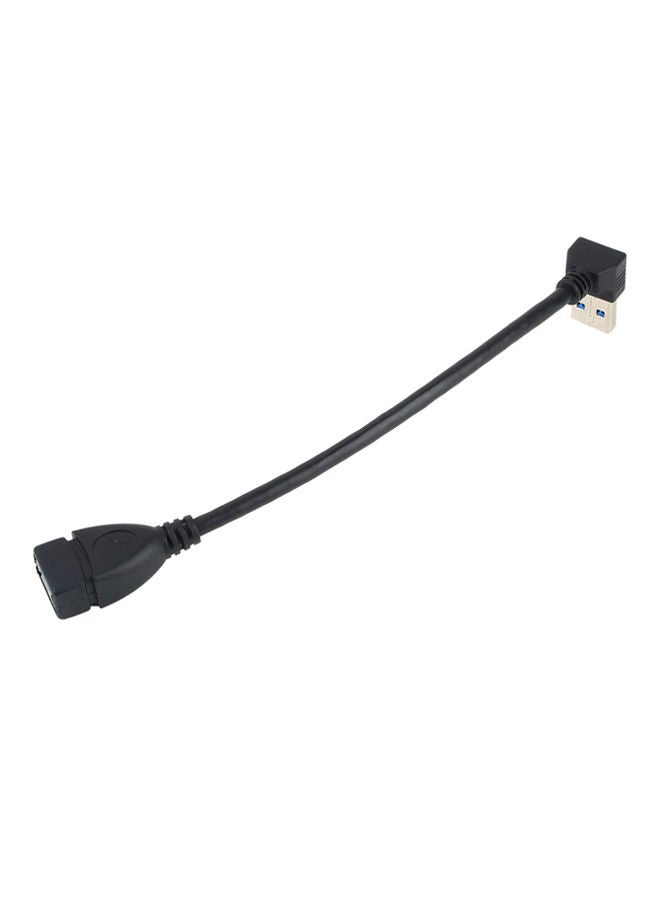 NIBEMINENT Male A To Female Extension Data Synchronization Cord Cable Black