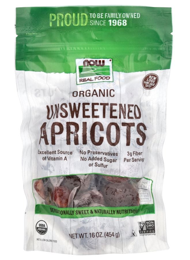 now Organic Unsweetened Apricots 16 oz (454 g)