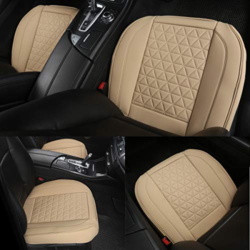 Black Panther Luxury Polyvinyl Car Seat Cover Front Bottom Seat Cushion Cover, Anti-Slip and Wrap Around The Bottom, Fits 95% of Vehicles - 1 Piece,Beige - Image 3