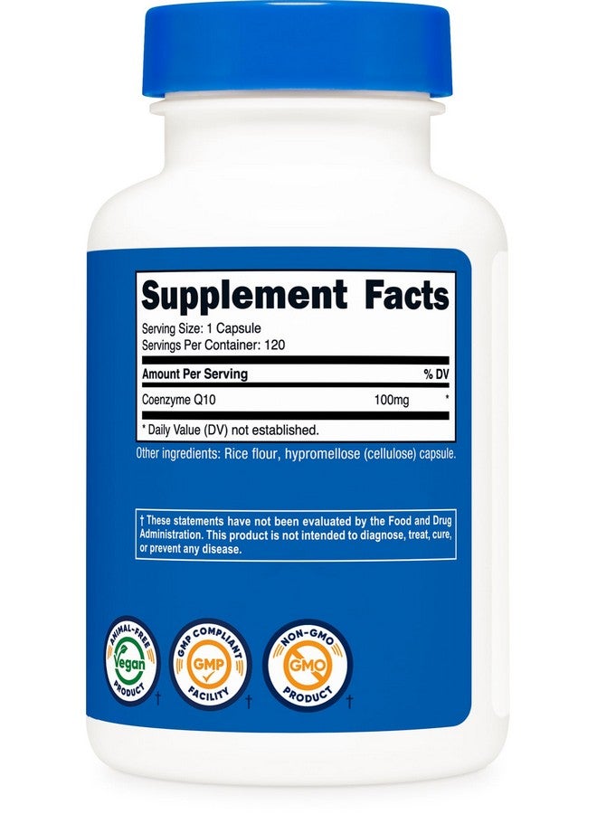 Nutricost CoQ10 100mg, 120 Vegetarian Capsules, 120 Servings - High Absorption, Vegetarian, Non-GMO, Coenzyme Q10 - Image 5