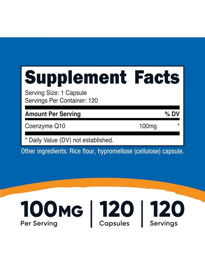 Nutricost CoQ10 100mg, 120 Vegetarian Capsules, 120 Servings - High Absorption, Vegetarian, Non-GMO, Coenzyme Q10 - Image 2