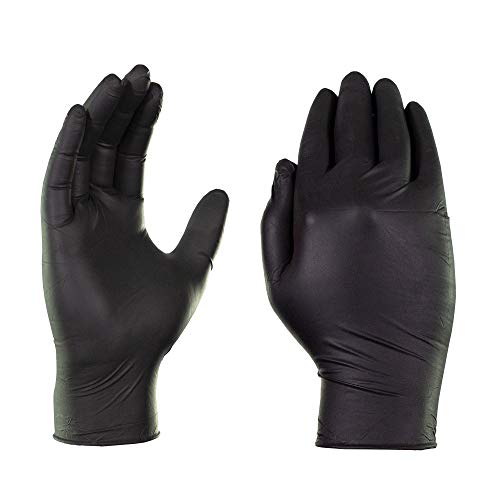 X3 Black Nitrile Disposable Industrial Gloves 3 Mil, Latex/Powder-Free, Food-Safe, Non-Sterile, Textured, X-Large, Box of 100 - Image 2