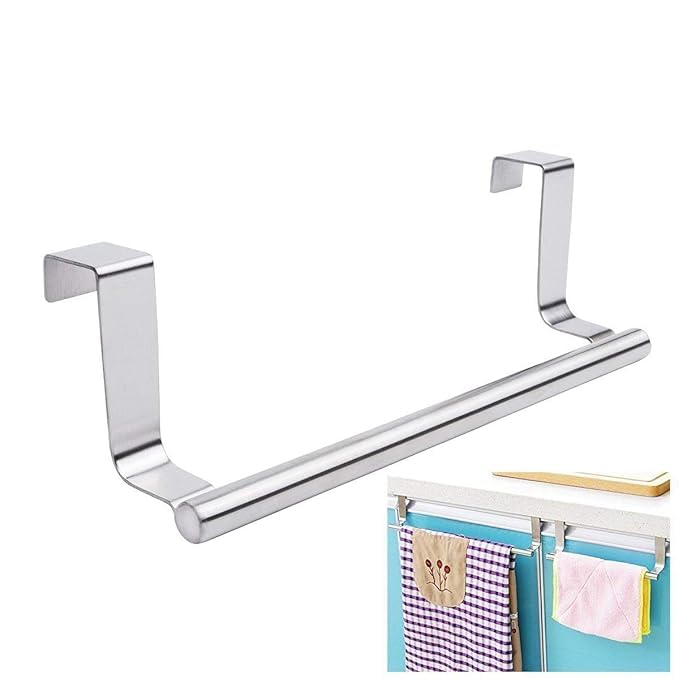 Copelle Pack of 1 Cabinet Door Kitchen Towel Bar Towel BAR/Kitchen Hook Drawer Storage Adjustable Over Cabinet Stainless Steel Towel Bar/Towel Holder/Over Cabinet Towel bar - Image 3