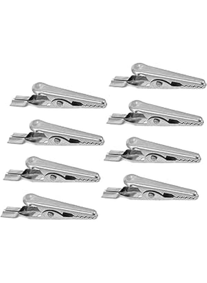 8Pcs Metal Alligator Clips Electrical Test Clamps For Temporary Connections - Image 1
