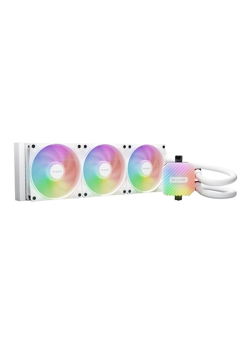 be quiet! ARGB Light Loop CPU Liquid Cooler, 360mm Radiator, 3 Fans, 2100 PWM Fan Speed, 2900 RPM Pump Speed, 61.8 CFM Air Flow, Rifle Bearing Type, BW023  - Image 1
