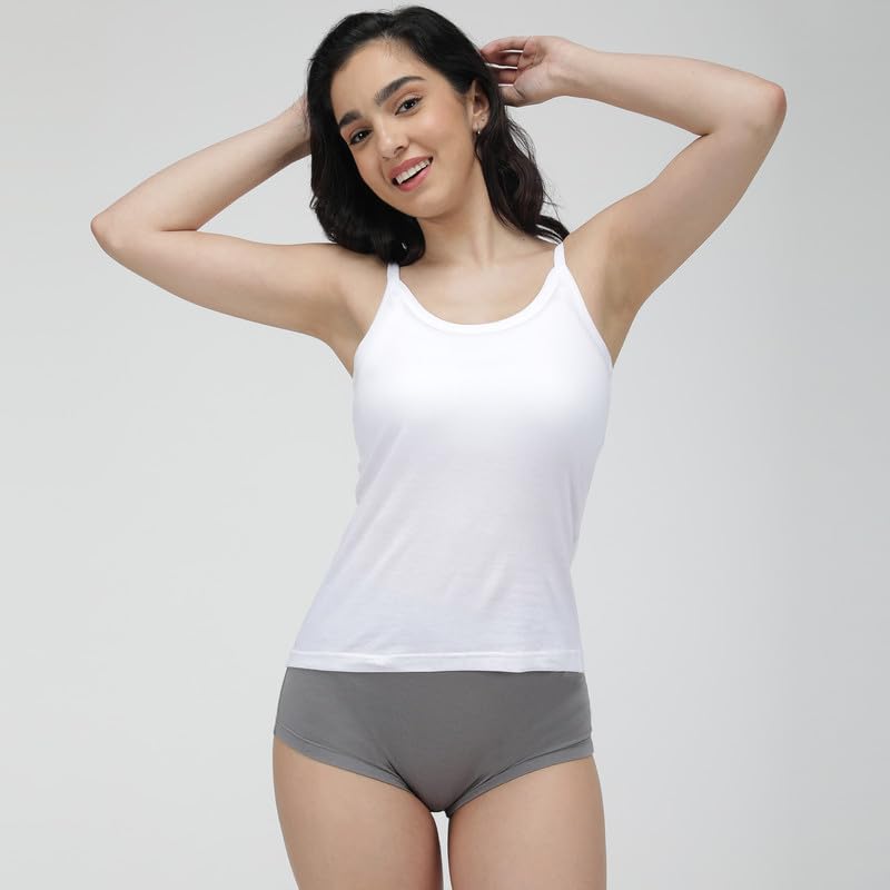 Amul Comfy Short Slips| White | Pack of 4|Combo. - Image 2