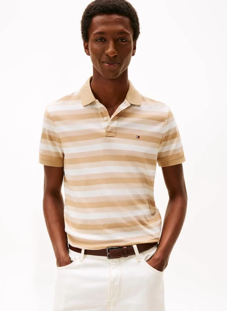 TOMMY HILFIGER Stripe Regular Fit Polo Shirt