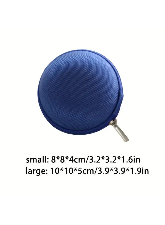 Purple Small EVA Earphone Cable Organizer Pouch Travel Storage Case 8x8x4cm - Image 2