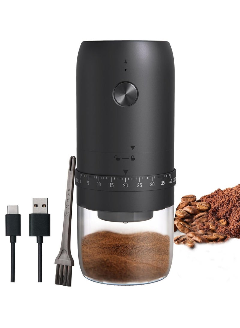 Portable Electric Coffee Grinder with Spiral Ceramic Grinding Burr ,40 Adjustable Settings, 35g Capacity, 1800mAh Type-C USB Rechargeable  - Image 1