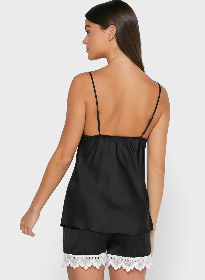 ELLA Lace Trim Cami Set