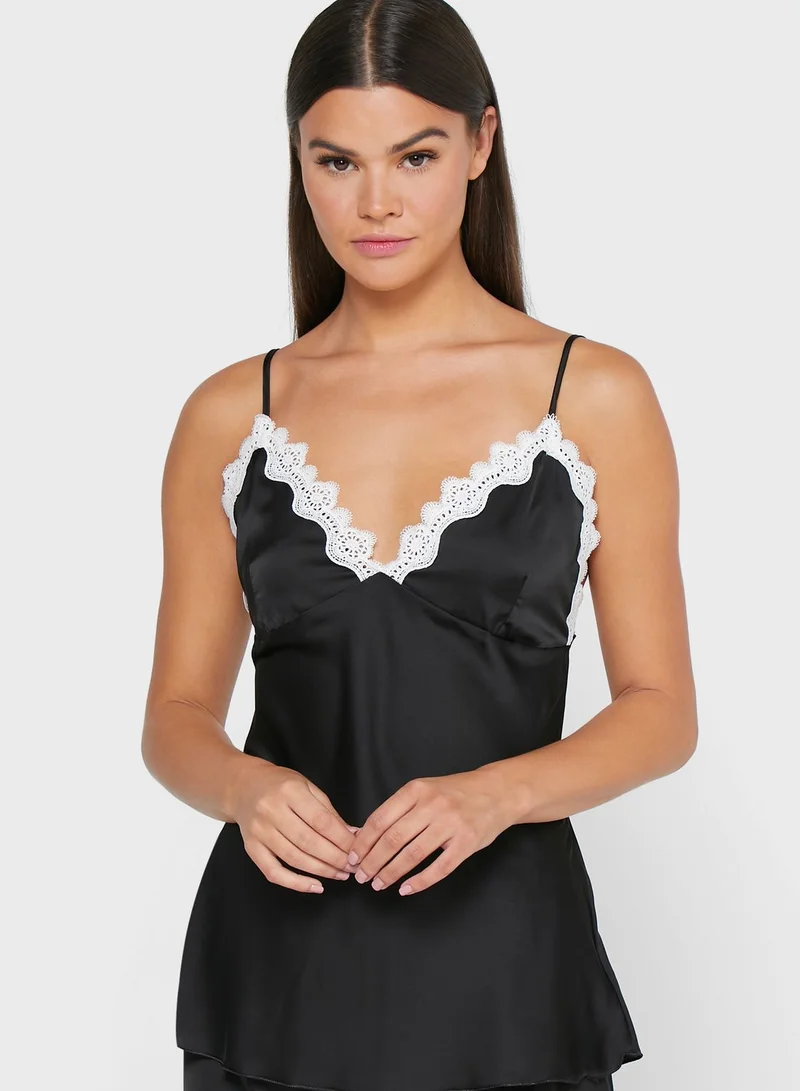 ELLA Lace Trim Cami Set