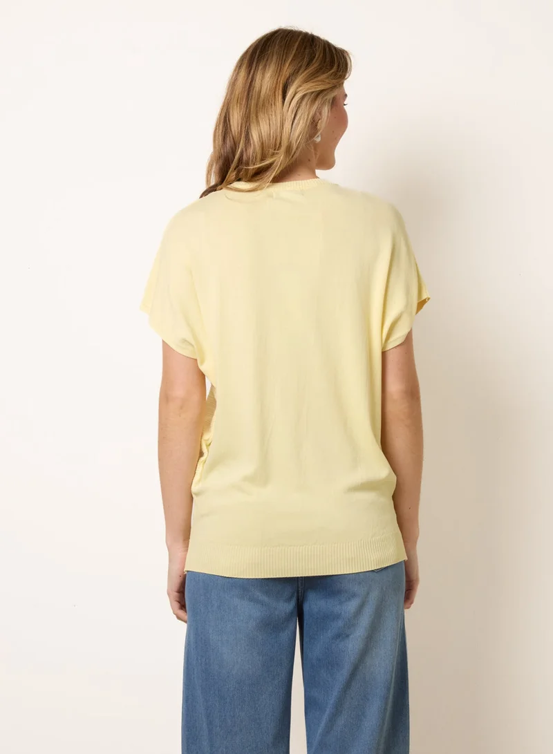 بلو فانيلا Textured Sleeveless Knit Top