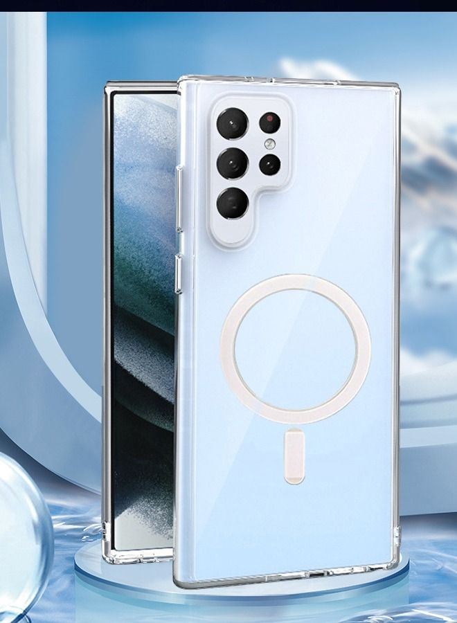 GROIC Samsung Galaxy S22 Ultra Magnetic Clear Case 6.8 Inch,Slim Bumper Compatible with Magsafe Card Wallet& Wireless Charger, Screen & Camera Protection Shockproof Phone Case  - Image 4