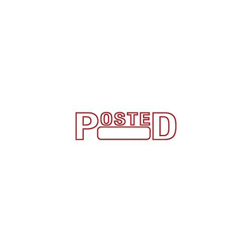 2000 PLUS Green Line Self-Inking Message Stamp, Posted, 80% Recycled, 1 1/2" x 9/16" Impression, Red Ink (098371) - Image 2