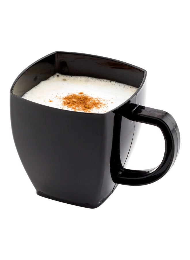 Restaurantware 5 Ounce Square Espresso Cups, 100 Disposable Plastic Coffee Cups - PS Plastic, With Handles, Black Plastic Dessert Cups, For Catering Events, Parties, Weddings, And Cafes - Image 2
