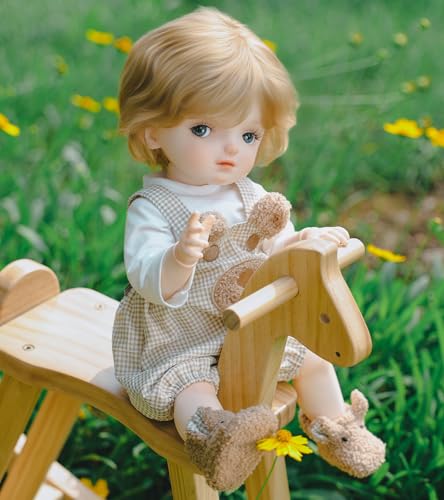 Cloveray BJD Dolls 14 Ball Jointed Doll Fullset with 15 Articulated Joints and Gray Glass Eyes 20 Inch 50cm Full Vinyl Girl Collectible RebornStyle Doll for Ages 14 Gift Box Packaging - Image 1