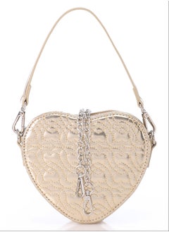 Stitched Hearts Allover Heart Shapped Top Handle Bag
