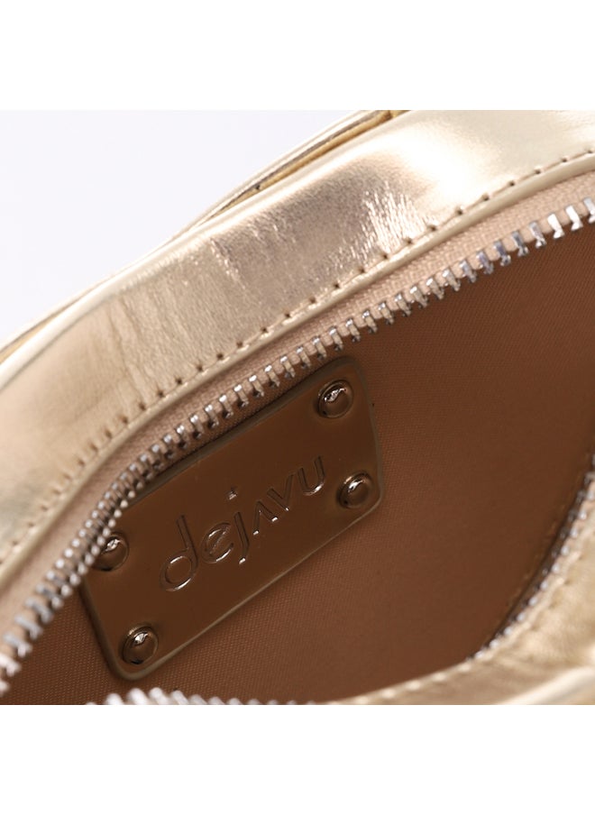 DejaVu - Stitched Hearts Allover Heart Shapped Top Handle Bag - Image 1