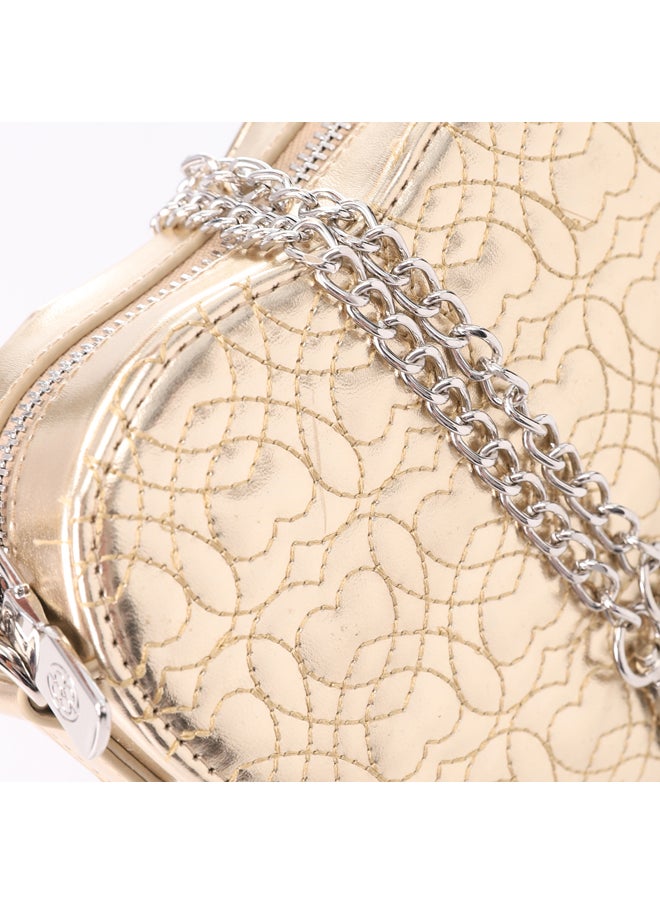 DejaVu - Stitched Hearts Allover Heart Shapped Top Handle Bag - Image 1