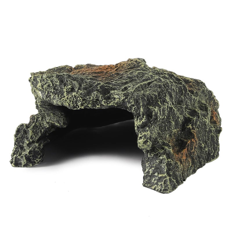 IBWell Reptile Rock Cave, Lizard Tank Décor, Turtle Accessories for Tank, Gecko Hide Reptile Hideout for Small Turtle, Leopard Gecko, Lazard Hideout - Image 1