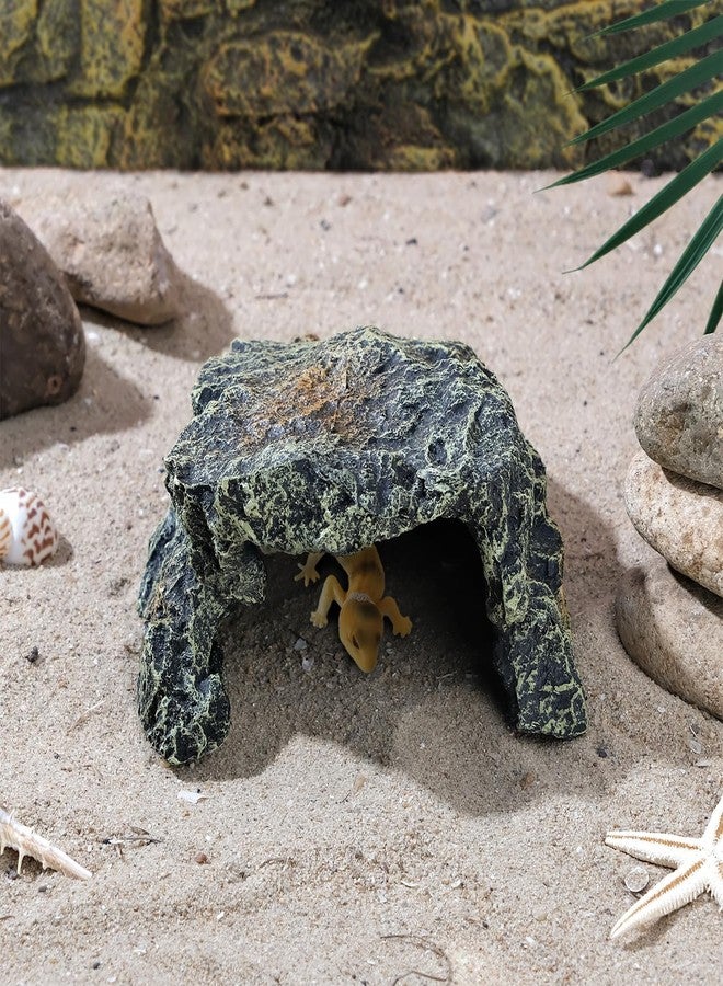 IBWell Reptile Rock Cave, Lizard Tank Décor, Turtle Accessories for Tank, Gecko Hide Reptile Hideout for Small Turtle, Leopard Gecko, Lazard Hideout - Image 5